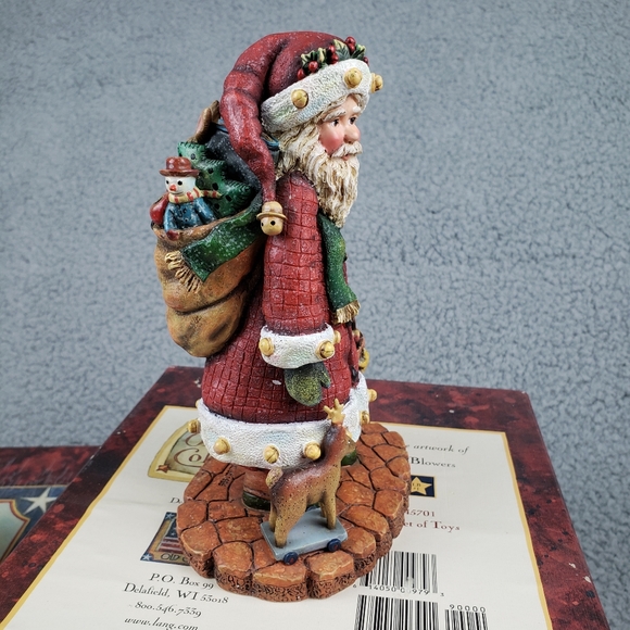 Vintage Old glory collection Santa Basket Of Toys Figurine by Lisa Blowers - Picture 5 of 13